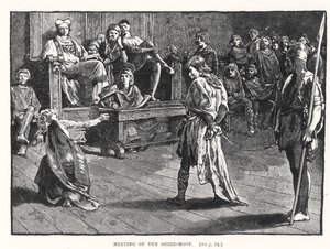 シャイア・ムート会議、835年頃 作： English School